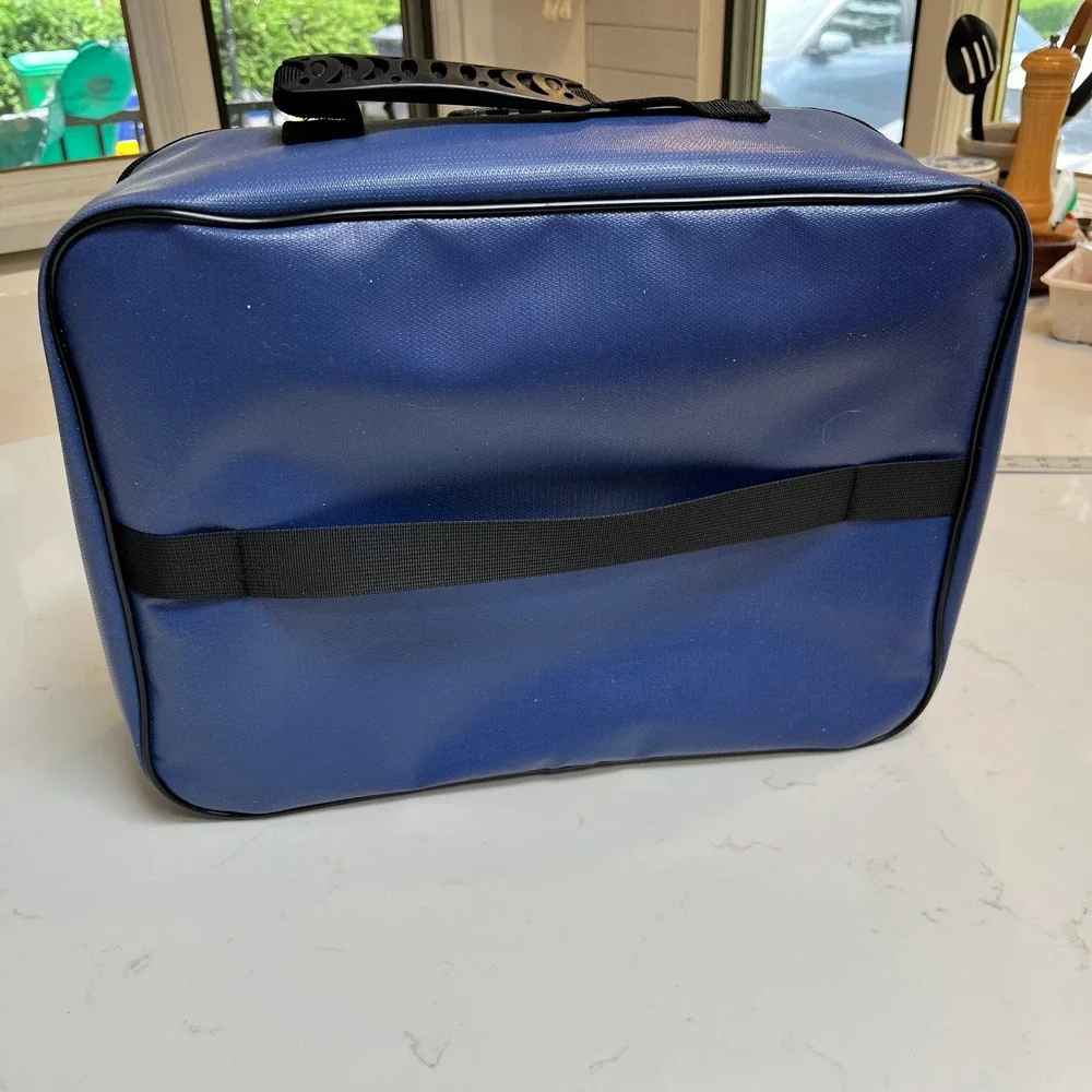 Roloway Fireproof Document Bag Blue Large Multi-Layer Lockable Security Box Case